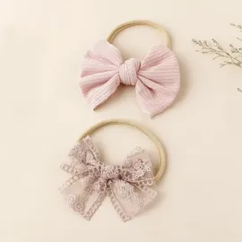 Комплект 5 броя Бебешки Ленти за Глава Pink