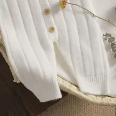 Плетен бял ромпър с шапка  Just Sweet Baby