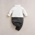 Бебешки ромпър за момче с папийонка Soft Gray Бебешки ромпър за момче с папийонка Soft Gray