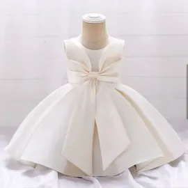 Бебешка рокля с пандела в цвят шампанско Sweet Princess