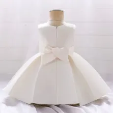 Бебешка рокля с пандела в цвят шампанско Sweet Princess