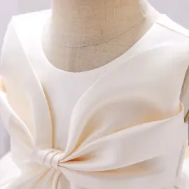 Бебешка рокля с пандела в цвят шампанско Sweet Princess