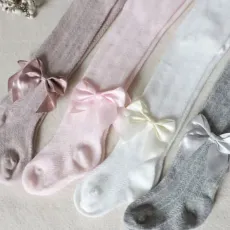 Бебешки чорапогашник с панделка в розово