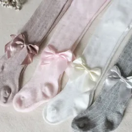 Бебешки чорапогашник с панделка в розово