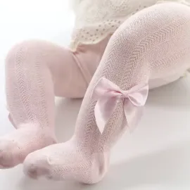 Бебешки чорапогашник с панделка в розово