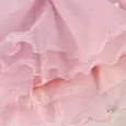 Детска рокля в бонбонено розово с перли и тюл Pink Milady