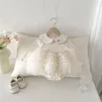 Бебешка памучна боди рокля крем с тюл Antoanette Бебешка памучна боди рокля крем с тюл Antoanette