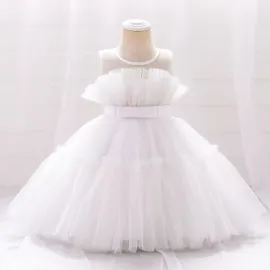 Официална Рокля с Тюл Bella Donna - White