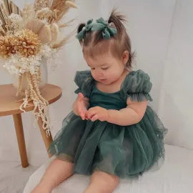 Зелена Боди - Рокля с Тюл Fairy Christmas Green Зелена Боди - Рокля с Тюл Fairy Christmas Green