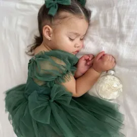 Зелена Боди - Рокля с Тюл Fairy Christmas Green Зелена Боди - Рокля с Тюл Fairy Christmas Green