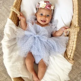 Бебешка Боди Рокля Lilac Бебешка Боди Рокля Lilac