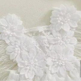 Боди Рокля с Пера White Flowers Боди Рокля с Пера White Flowers