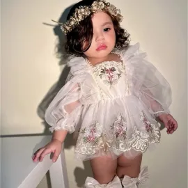 Бебешка Боди-рокля Floral Summer - Long