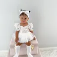 Бебешка Боди Рокля Dusty White Sparkle