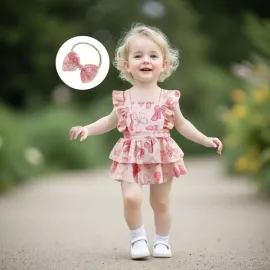 Памучно Бебешко Боди Summer Ribbon Памучно Бебешко Боди Summer Ribbon