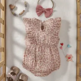Бебешко Памучно Боди с Леопардова Шарка Бебешко Памучно Боди с Леопардова Шарка