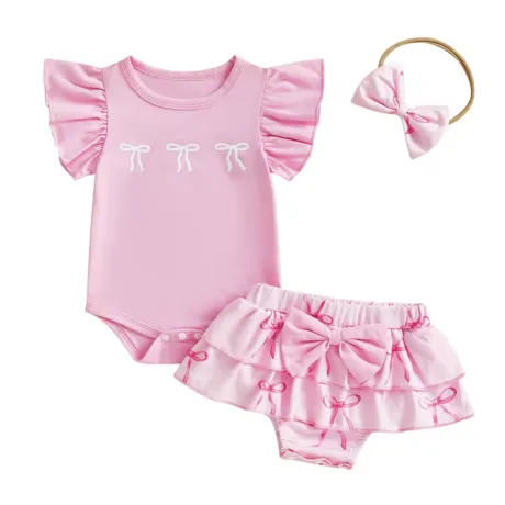 Бебешки Комплект За Момиче "Sweet Pink Ribbon"