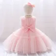 Официална Детска Рокля с Тюл Elizabet Pink