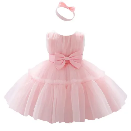 Официална Детска Рокля с Тюл Elizabet Pink
