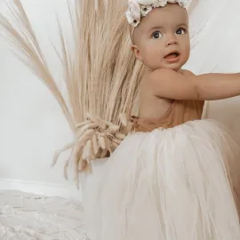 Бебешка Рокля с Тюл Milk With Coffee 