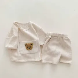 Спортно Елегантен Комплект за Момче Love Bear Beige