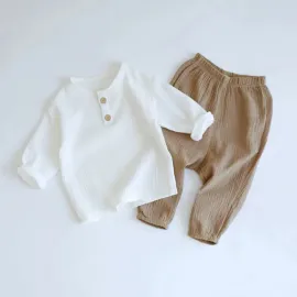 Памучен Комплект за Момче Coffee