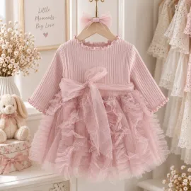 Бебешка рокля Blushberry с волани и пандела