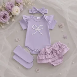 Бебешки комплект 4 в 1 Spring Lilac 