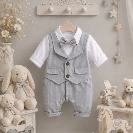 Бебешки Син Ромпър За Момче Little Boy