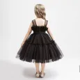 Официална детска рокля с многопластов тюл в черен цвят Miss Black
