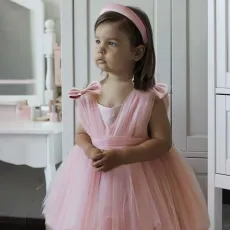 Бебешка ту ту рокля пепел от рози с тюл Rozalie