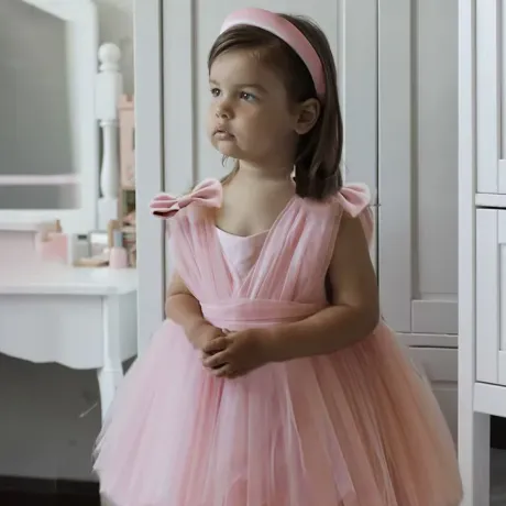 Бебешка ту ту рокля пепел от рози с тюл Rozalie