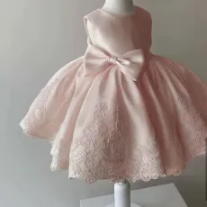 Официална детска рокля Corolla в розов цвят