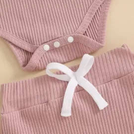 Бебешки Памучен Комплект Dark Pink Бебешки Памучен Комплект Dark Pink