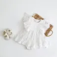 Бебешка Памучна Боди Рокля с Дантела Angel