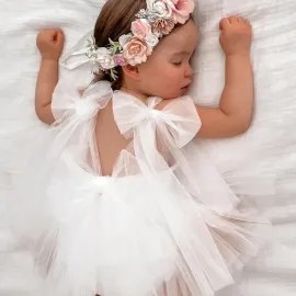 Бебешка Боди-Рокля в Бял Цвят Alis White Бебешка Боди-Рокля в Бял Цвят Alis White