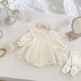 Бебешка Боди Рокля с Дантела Lilibet Бебешка Боди Рокля с Дантела Lilibet