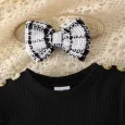 Бебешки Комплект 3 в 1 Black  White Boucle