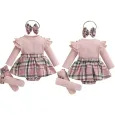 Бебешка Боди-Рокля в Розово Каре 3 в 1 Lady Pink Бебешка Боди-Рокля в Розово Каре 3 в 1 Lady Pink
