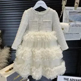 Детска рокля от букле с тюл Matilda