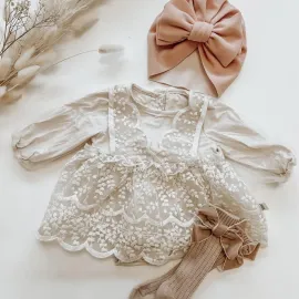 Бебешка Рокля с Дантела Nude Baby Бебешка Рокля с Дантела Nude Baby