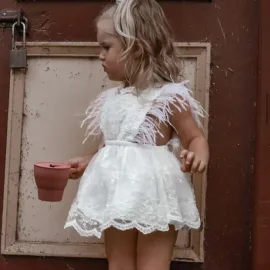 Бебешка  Боди - Рокля Mon Cher - White